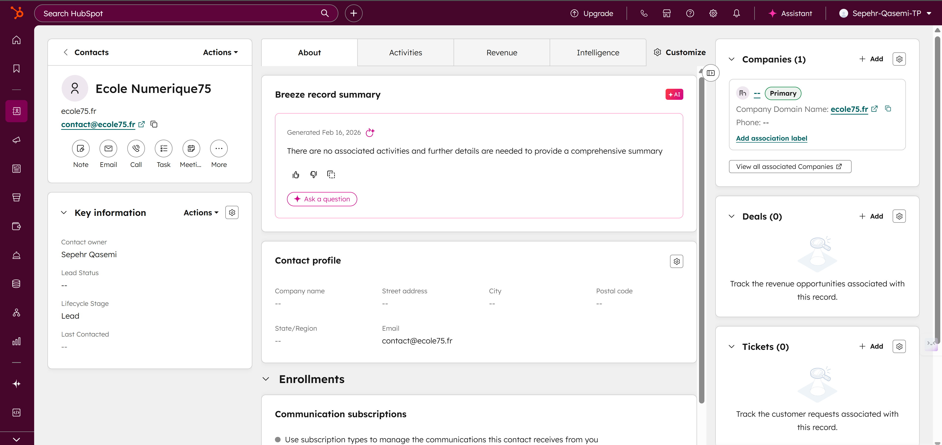HubSpot assignment screenshot 3